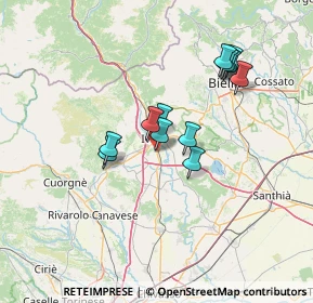 Mappa Stradale Torino, 10015 Ivrea TO, Italia (11.47333)