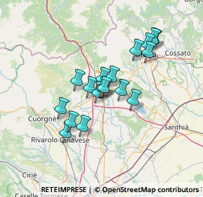 Mappa Stradale Torino, 10015 Ivrea TO, Italia (10.62389)