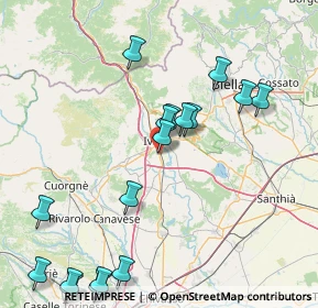 Mappa Stradale Torino, 10015 Ivrea TO, Italia (19.21)