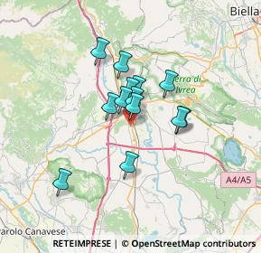 Mappa Stradale Torino, 10015 Ivrea TO, Italia (4.66308)