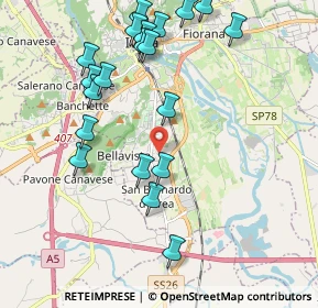 Mappa Stradale Torino, 10015 Ivrea TO, Italia (2.223)