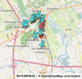 Mappa Stradale Torino, 10015 Ivrea TO, Italia (1.2765)