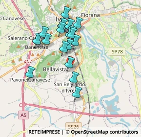Mappa Stradale Torino, 10015 Ivrea TO, Italia (1.6615)