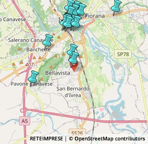 Mappa Stradale Torino, 10015 Ivrea TO, Italia (2.23588)
