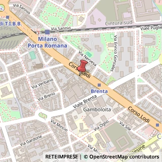 Mappa Corso Lodi, 78, 20139 Milano, Milano (Lombardia)