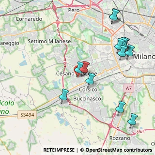 Mappa Via Francesco Petrarca, 20090 Cesano Boscone MI, Italia (4.76429)