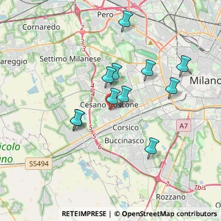 Mappa Via Francesco Petrarca, 20090 Cesano Boscone MI, Italia (3.26818)