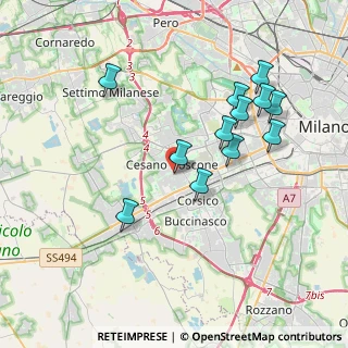 Mappa Via Francesco Petrarca, 20090 Cesano Boscone MI, Italia (3.695)