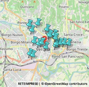 Mappa Vicolo Cieco Monachine, 37121 Verona VR, Italia (1.14947)