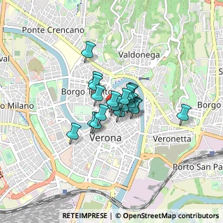 Mappa Vicolo Cieco Monachine, 37121 Verona VR, Italia (0.4565)