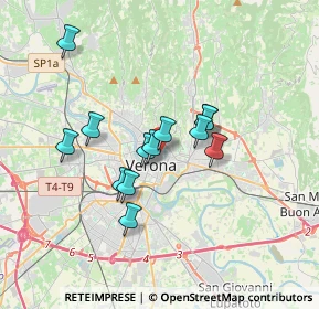Mappa Via della Costa, 37121 Verona VR, Italia (2.76154)