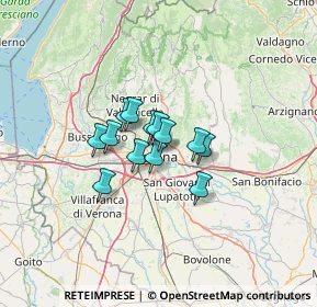 Mappa Via della Costa, 37121 Verona VR, Italia (7.53385)