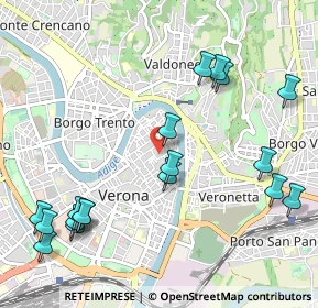 Mappa Via della Costa, 37121 Verona VR, Italia (1.27278)