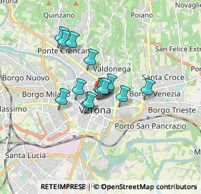 Mappa Via Sant'Eufemia, 37121 Verona VR, Italia (1.11786)
