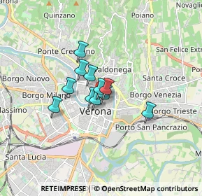 Mappa Vicolo San Giovanni in Foro, 37121 Verona VR, Italia (0.96091)