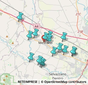 Mappa Via G. Gennari, 35035 Mestrino PD, Italia (3.3675)