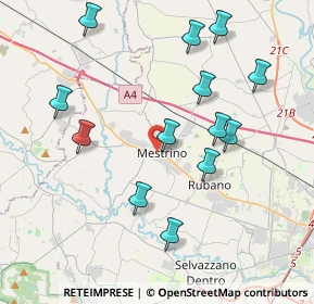 Mappa Via G. Gennari, 35035 Mestrino PD, Italia (4.07385)
