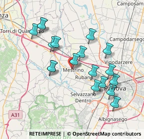 Mappa Via G. Gennari, 35035 Mestrino PD, Italia (7.21111)