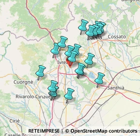 Mappa Via Pratisecchi, 10015 Ivrea TO, Italia (11.8655)