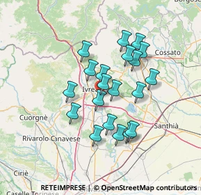 Mappa Via Pratisecchi, 10015 Ivrea TO, Italia (11.399)