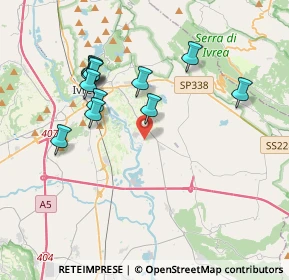 Mappa Via Pratisecchi, 10015 Ivrea TO, Italia (3.62917)