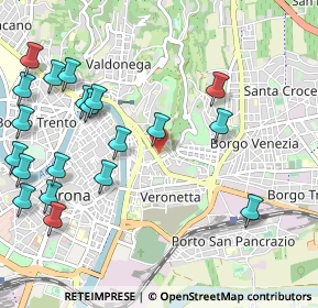 Mappa Via Giardino Giusti, 37129 Verona VR, Italia (1.2935)