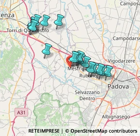 Mappa Via Adige, 35030 Veggiano PD, Italia (6.75833)