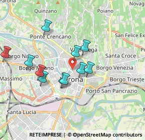 Mappa Piazzetta Sant'Eufemia, 37121 Verona VR, Italia (1.59636)