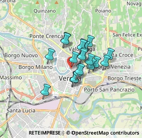 Mappa Al Ponte della Vittoria, 37121 Verona VR, Italia (1.0685)