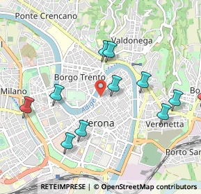 Mappa Piazzetta Sant'Eufemia, 37121 Verona VR, Italia (1.06636)