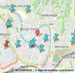 Mappa Piazzetta Sant'Eufemia, 37121 Verona VR, Italia (1.28308)