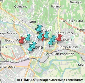 Mappa Piazzetta Pescheria, 37121 Verona VR, Italia (1.07545)