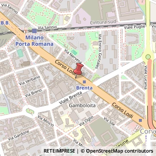 Mappa Corso Lodi, 90, 20139 Milano, Milano (Lombardia)