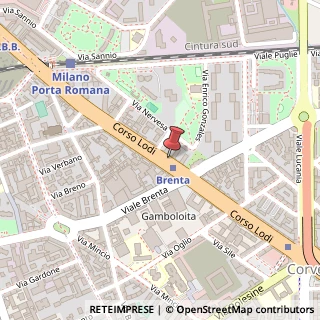 Mappa Corso Lodi, 93/1, 20139 Milano, Milano (Lombardia)