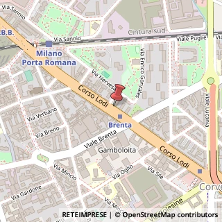 Mappa Corso Lodi, 93/1, 20139 Milano, Milano (Lombardia)