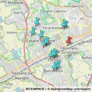 Mappa Via Milano, 20090 Cesano Boscone MI, Italia (1.55615)