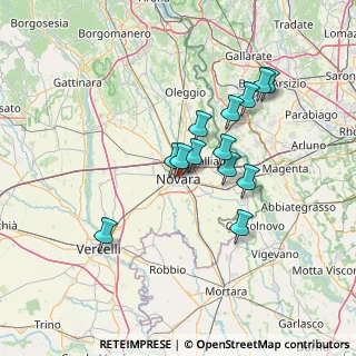 Mappa 28100 Novara NO, Italia (11.68385)