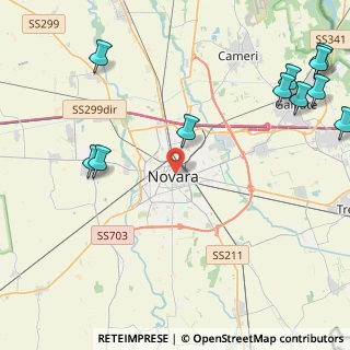 Mappa 28100 Novara NO, Italia (6.39667)