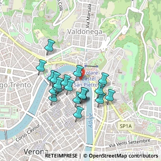 Mappa Via Ponte Pietra, 37121 Verona VR, Italia (0.3835)