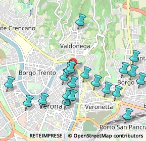 Mappa Via Ponte Pietra, 37121 Verona VR, Italia (1.1145)