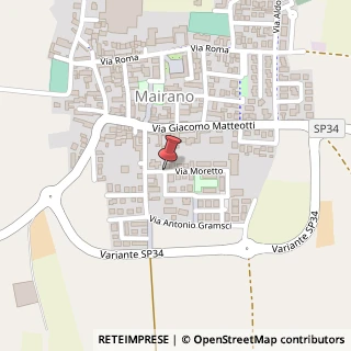 Mappa Via Moretto,  1, 25030 Mairano, Brescia (Lombardia)