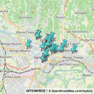 Mappa Via Ponte Pietra, 37121 Verona VR, Italia (0.9645)