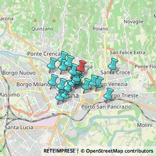 Mappa Via Ponte Pietra, 37121 Verona VR, Italia (1.108)