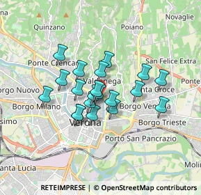 Mappa Via Ponte Pietra, 37121 Verona VR, Italia (1.2435)