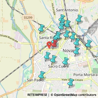 Mappa Viale Camillo Pasquali, 28100 Novara NO, Italia (0.9685)