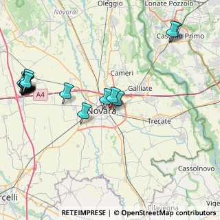 Mappa Via Edmondo de Amicis, 28100 Novara NO, Italia (10.84333)