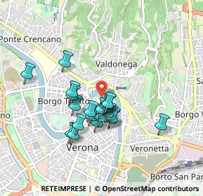 Mappa Via S. Giusto, 37121 Verona VR, Italia (0.7105)