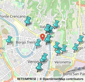 Mappa Via S. Giusto, 37121 Verona VR, Italia (0.91211)