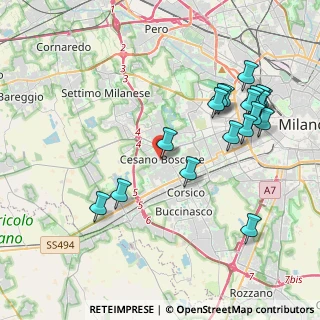 Mappa Via Dante Alighieri, 20090 Cesano Boscone MI, Italia (4.41611)