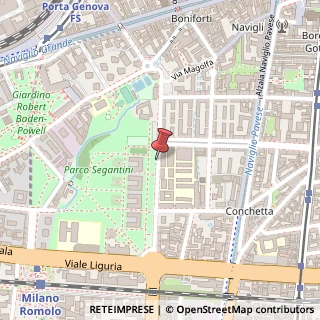 Mappa Via Giovanni Segantini, 20, 20143 Milano, Milano (Lombardia)